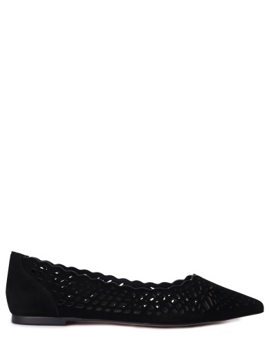 Черные  летние балетки