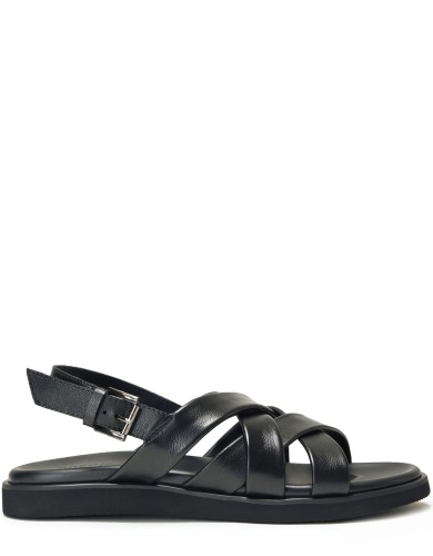 Черные кожаные сандалии