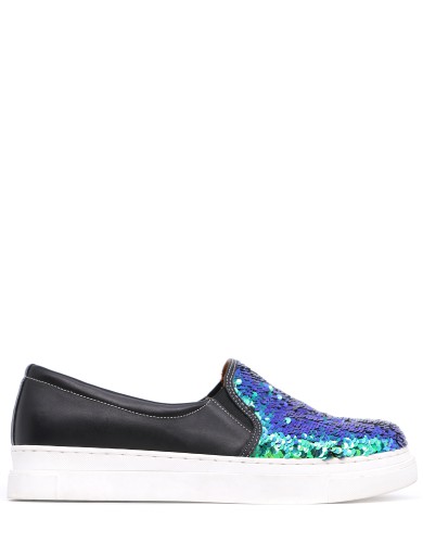 Разноцветные кожаные демисезонные слипоны