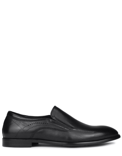 Чорні шкіряні демісезонні туфлі