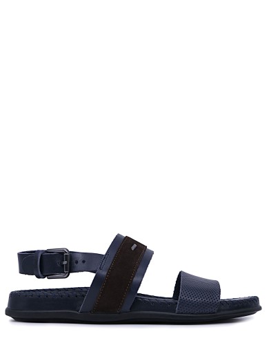 Синие кожаные сандалии