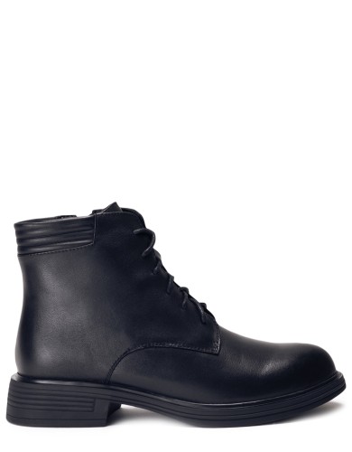 Черные кожаные демисезонные ботинки 