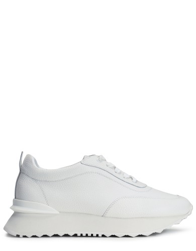 Белые кожаные демисезонные  кроссовки