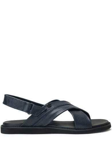 Синие кожаные сандалии