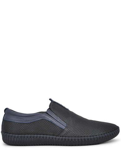 Синие нубуковые летние слипоны