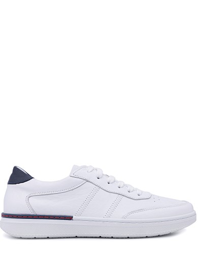 Белые кожаные демисезонные кеды