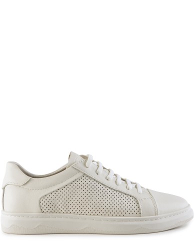 Білі шкіряні літні кеди