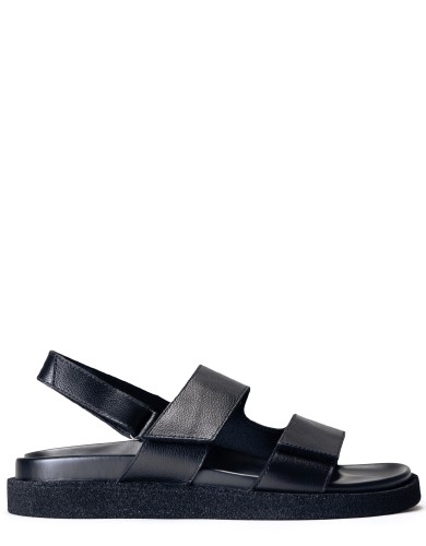 Черные кожаные сандалии