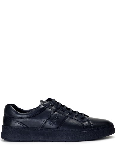 Чорні шкіряні зимові кеди