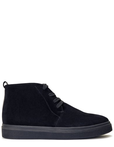 Черные нубуковые зимние ботинки