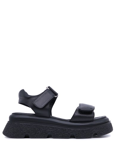 Черные кожаные сандалии