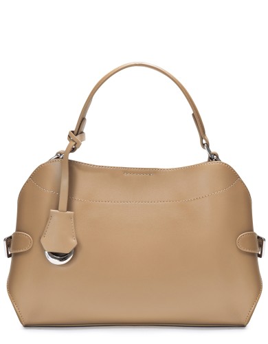 Коричнева шкіряна маленька жіноча сумка