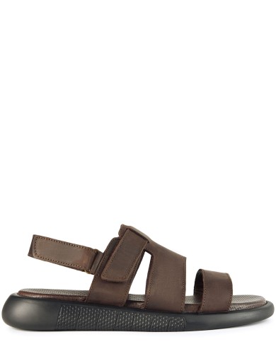 Коричневые нубуковые сандалии