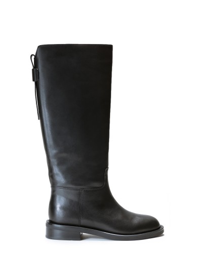 Чорні шкіряні зимові чоботи