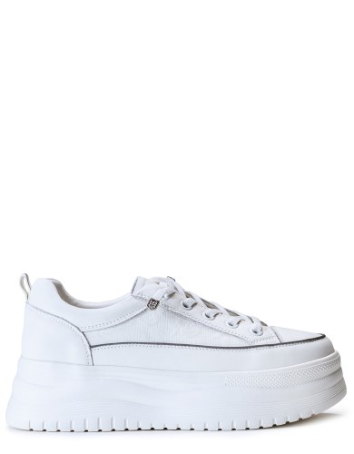 Білі шкіряні демісезонні кеди