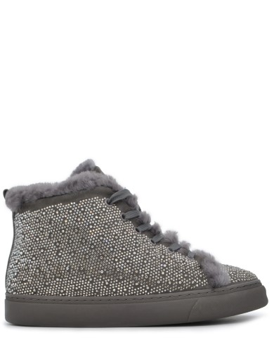 Серые  зимние кеды