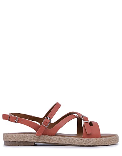 Коричневые кожаные сандалии