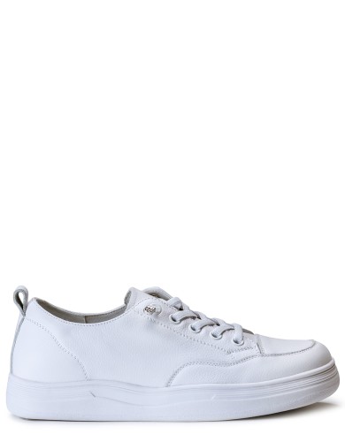 Білі шкіряні демісезонні кеди