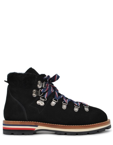 Черные замшевые зимняя ботинки 