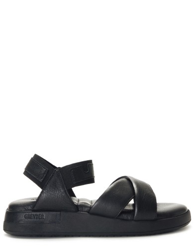 Чорні шкіряні  сандалі